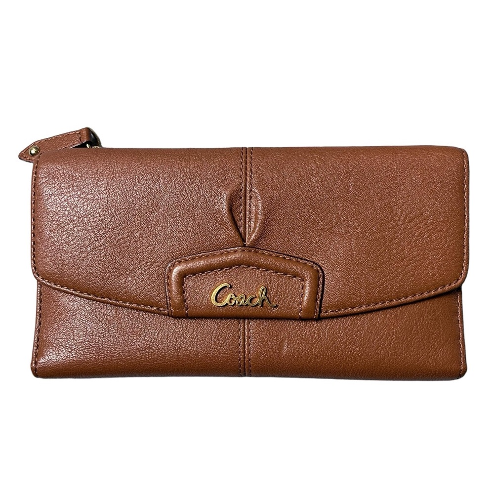 Coach Ashley Leather Checkbook Wallet
